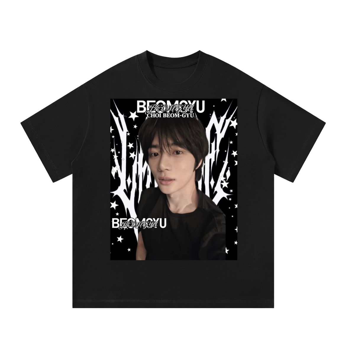 Beomgyu TXT Black Graphic T-Shirt