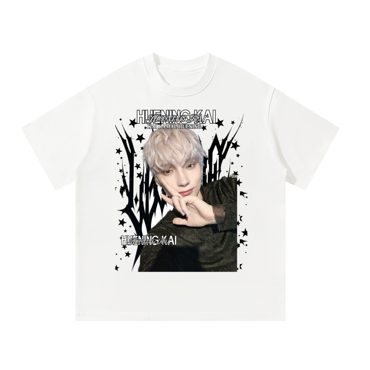 Huening Kai TXT White Graphic T-Shirt