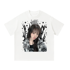 Liz IVE White Graphic T-Shirt