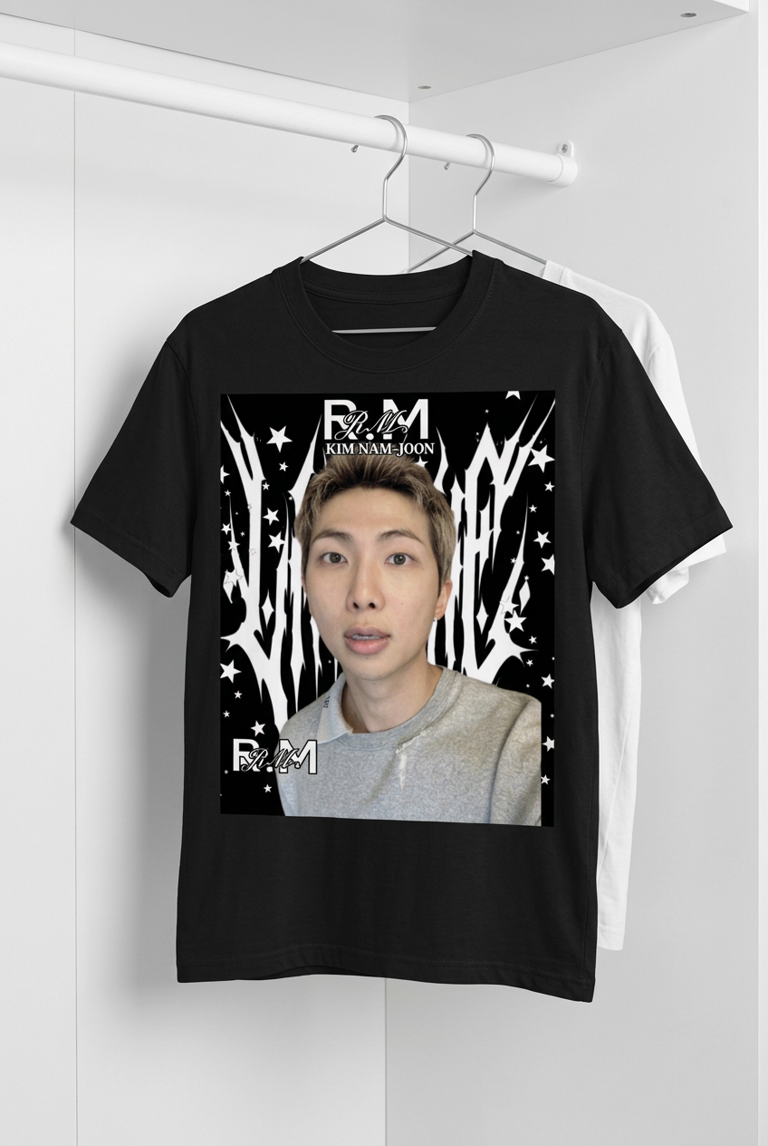 R.M BTS Black Graphic T-Shirt