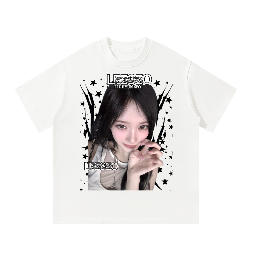 Leeseo IVE White Graphic T-Shirt