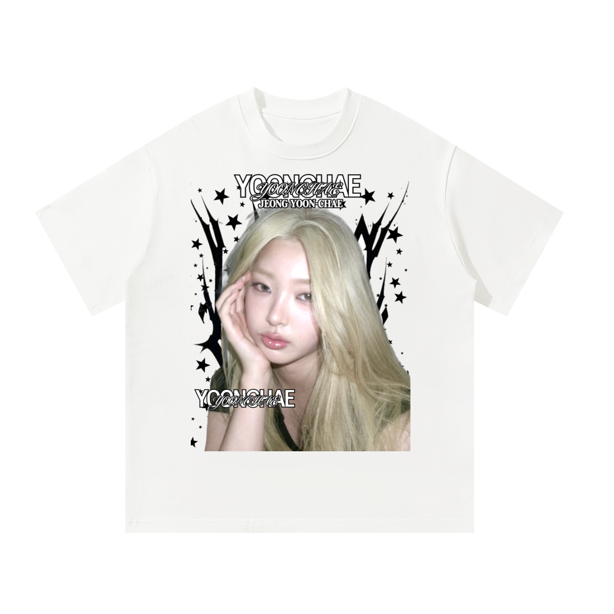 Yoonchae Katseye White Graphic T-Shirt