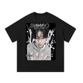 Sunoo Enhypen Black Graphic T-Shirt