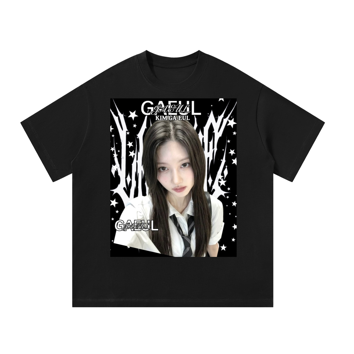 Gaeul IVE Black Graphic T-Shirt
