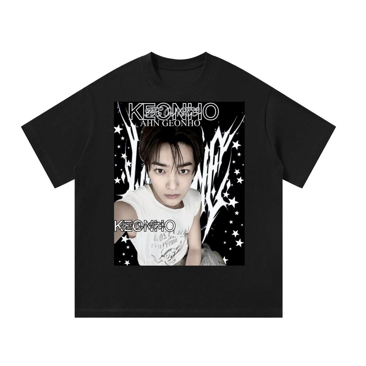 Keonho Cortis Black Graphic T-Shirt