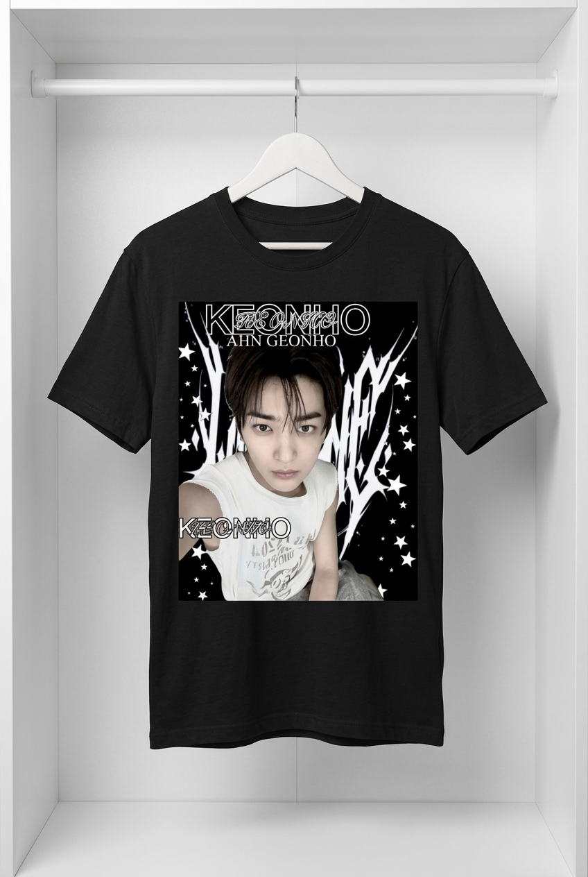 Keonho Cortis Black Graphic T-Shirt