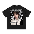 Hyunjin Stray Kids Black Graphic T-Shirt