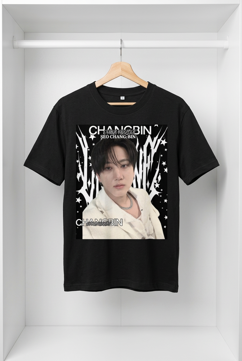 Changbin Stray Kids Black T-Shirt