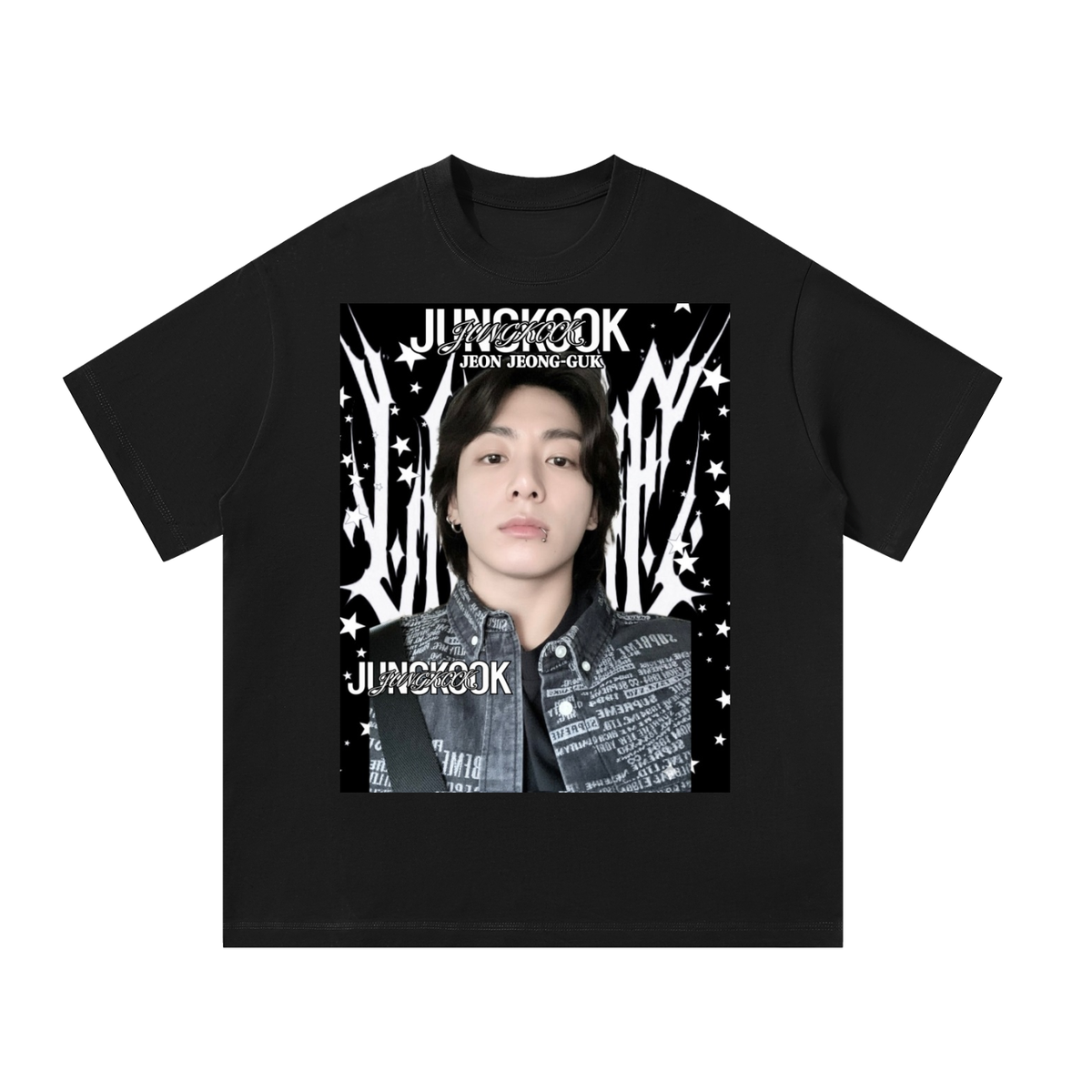 Jungkook BTS Black Graphic T-Shirt