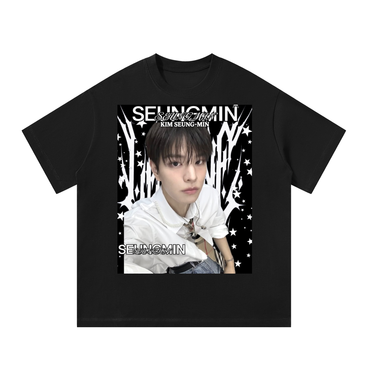 Seungmin Stray Kids Black T-Shirt
