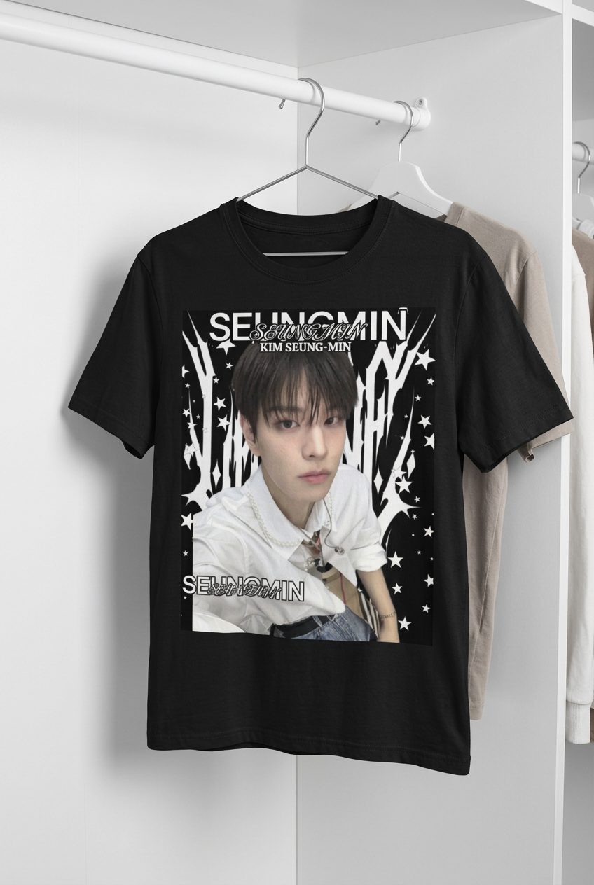 Seungmin Stray Kids Black T-Shirt