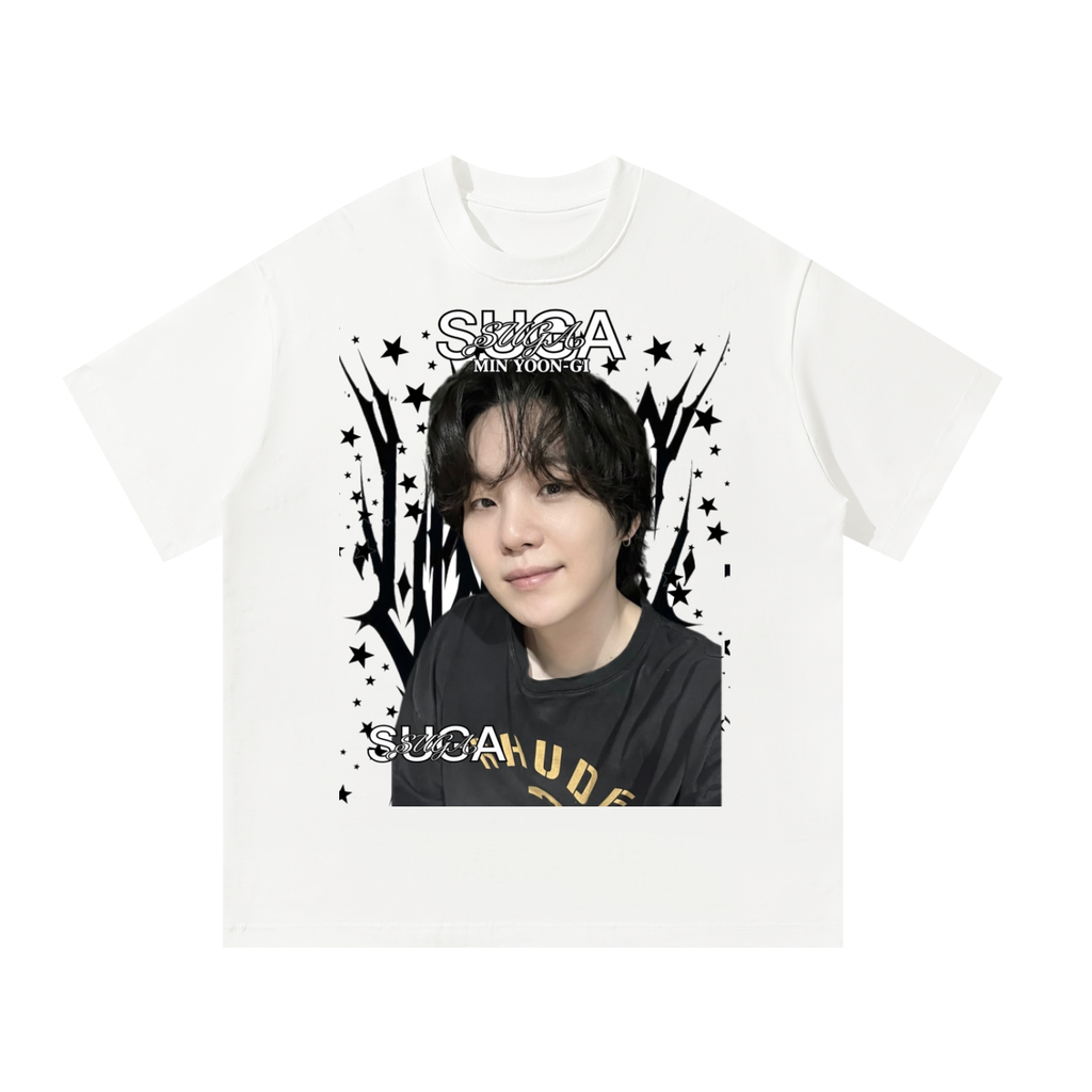 Suga BTS White Graphic T-Shirt