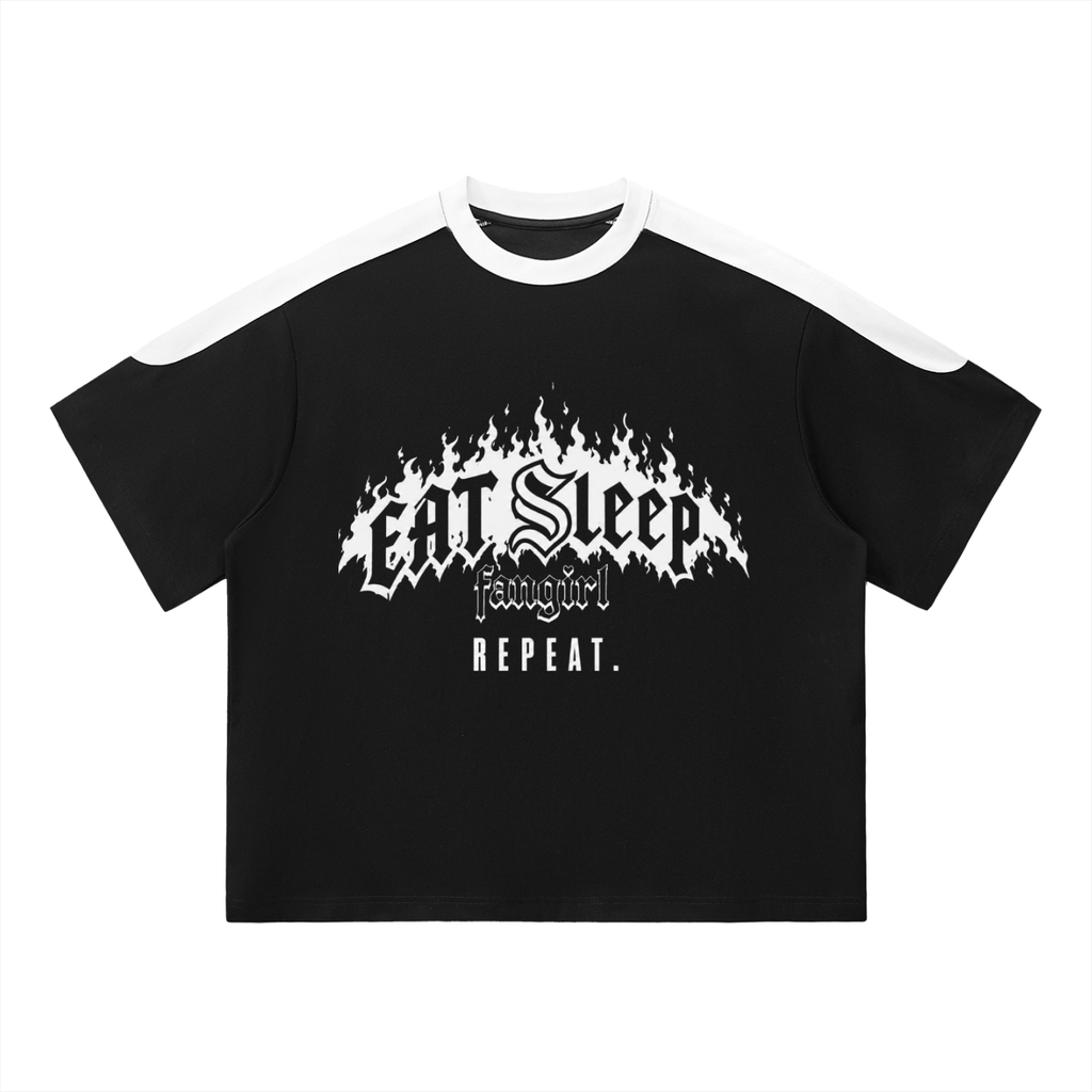 eat girl sleep fangirl repeat (black)