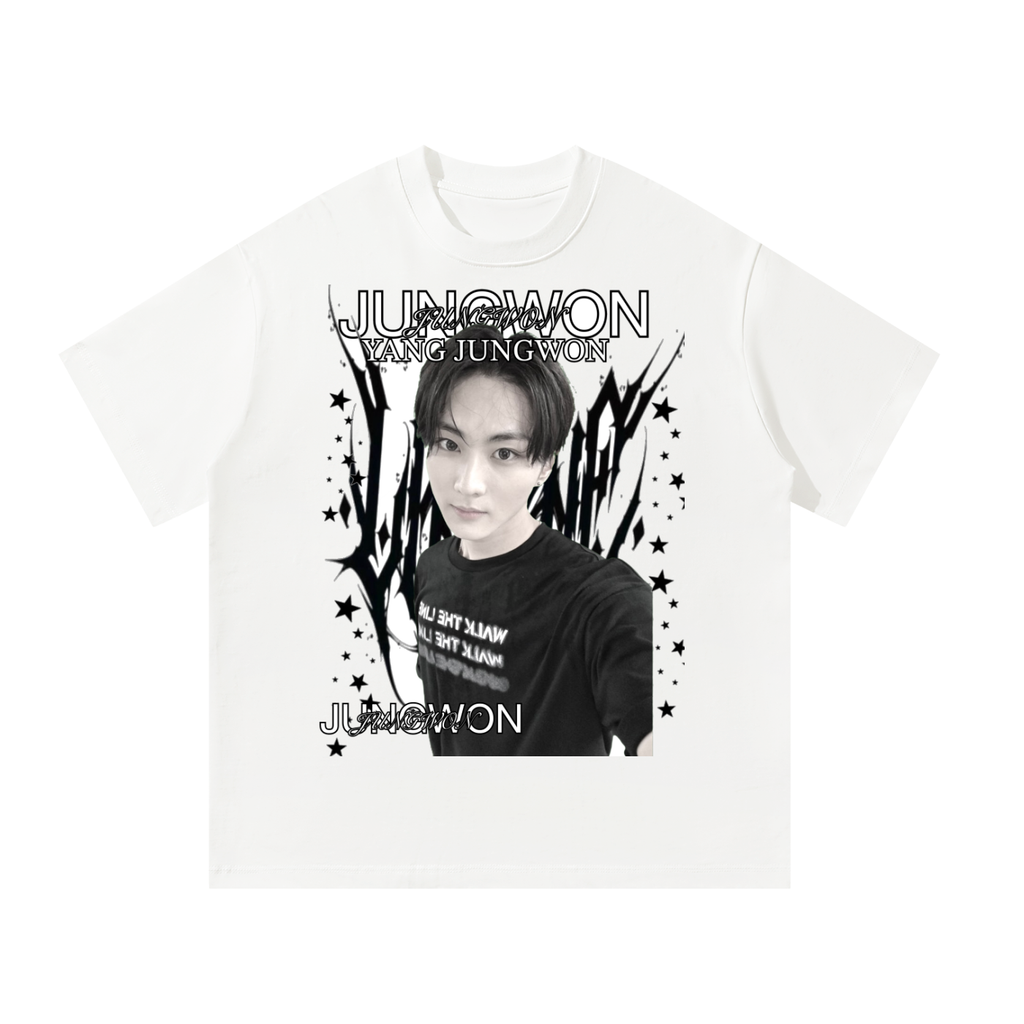 Jungwon Enhypen White Graphic T-Shirt