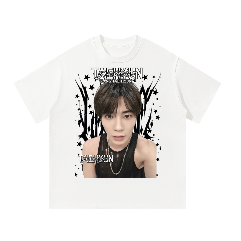 Taehyun TXT White Graphic T-Shirt