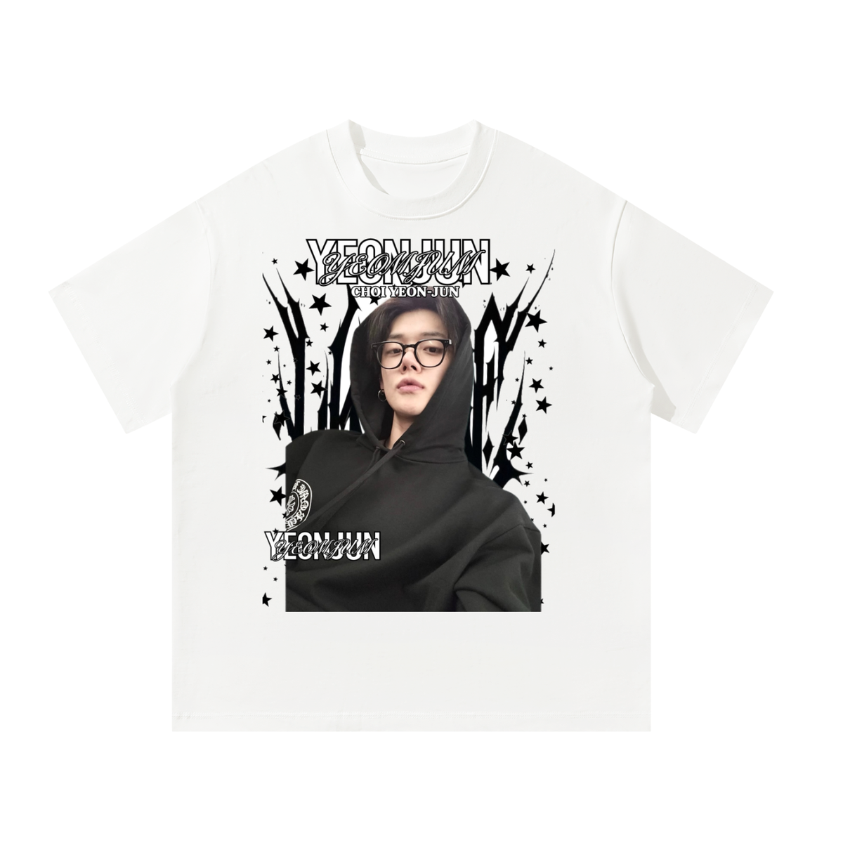 Yeonjun TXT White Graphic T-Shirt