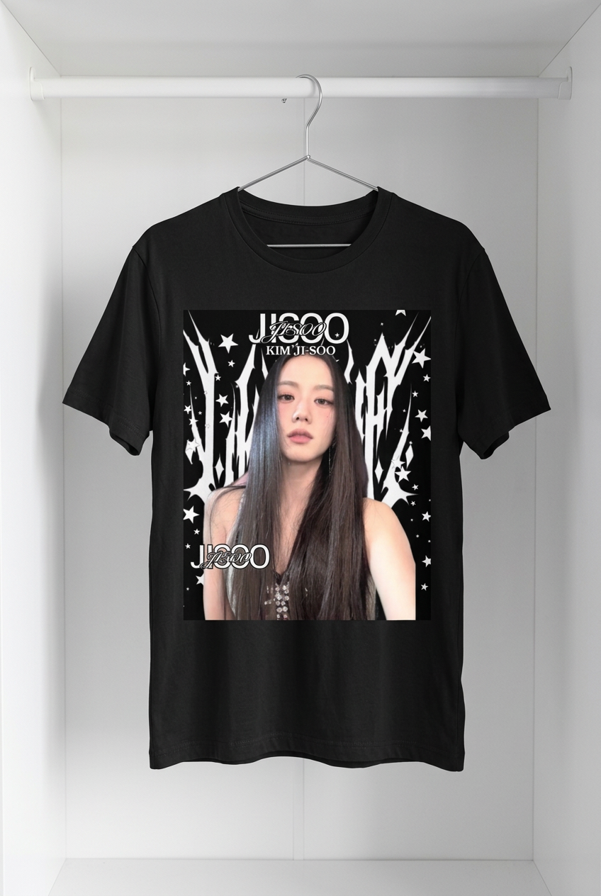 Jisoo BlackPink Black Graphic T-Shirt