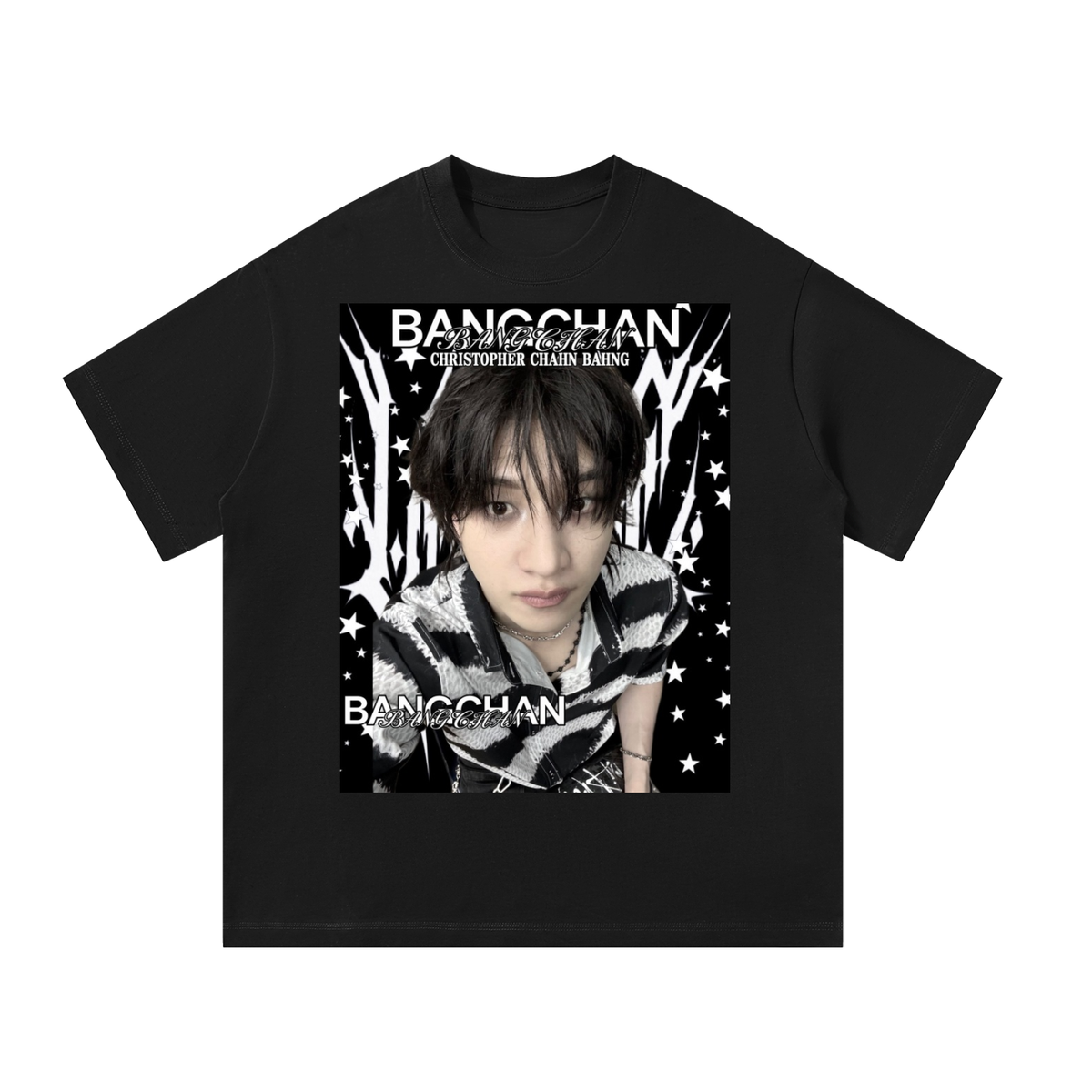 Bangchan Stray Kids Black T-Shirt