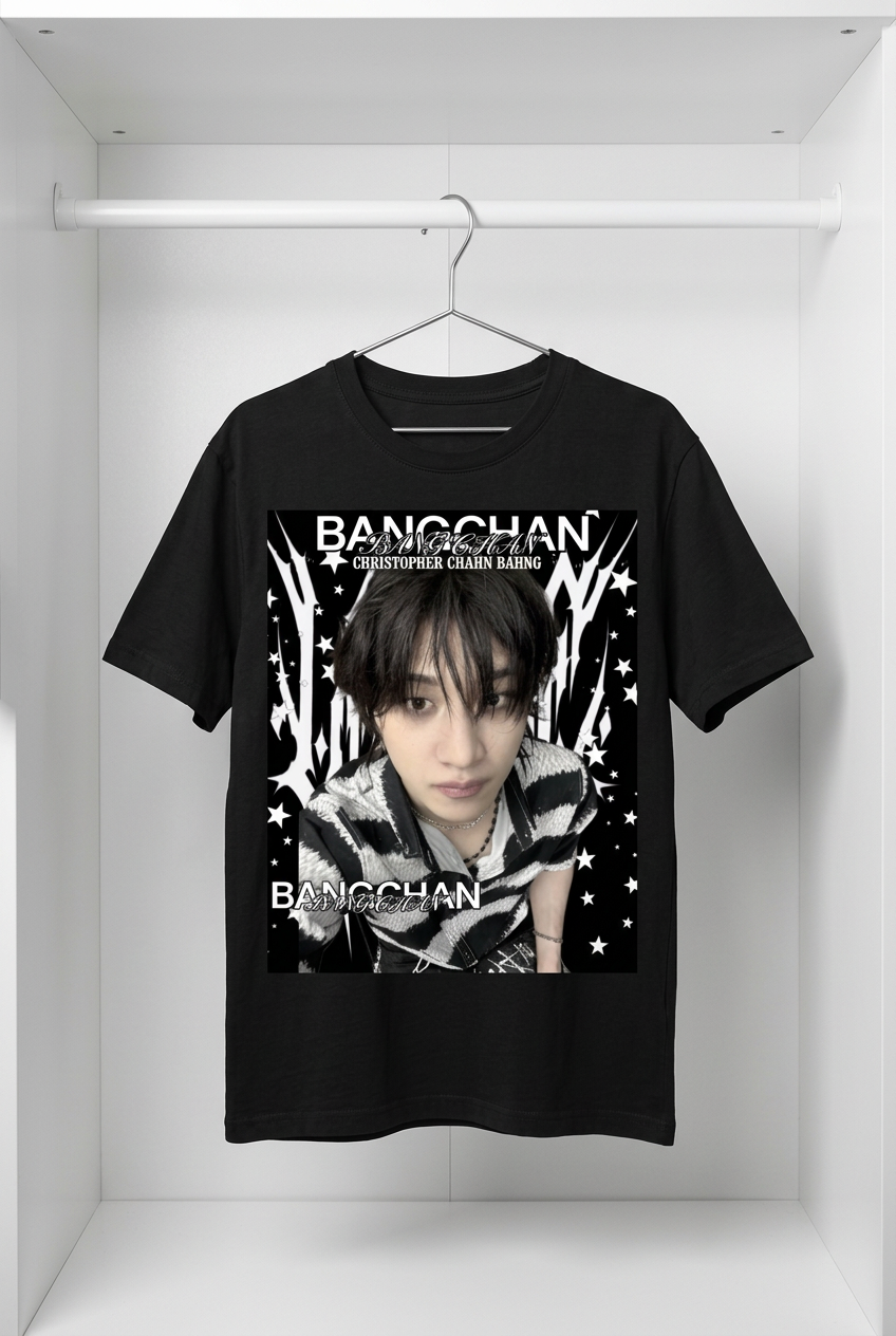 Bangchan Stray Kids Black T-Shirt