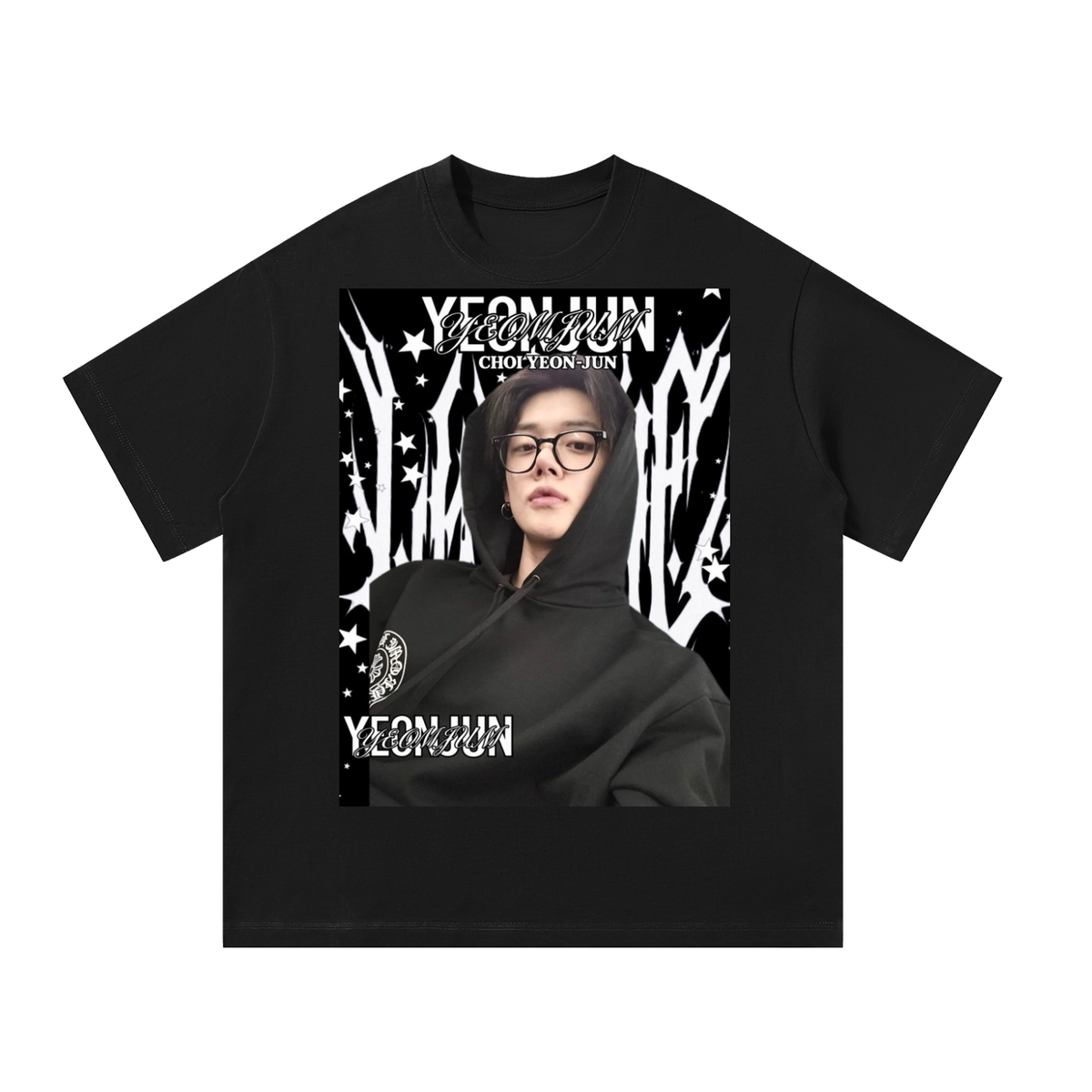 Yeonjun TXT Black Graphic T-Shirt