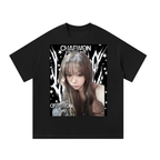 Chaewon Lesserafim Black T-Shirt