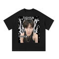 Taehyun TXT Black Graphic T-Shirt