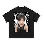 Taehyun TXT Black Graphic T-Shirt