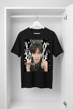 Taehyun TXT Black Graphic T-Shirt