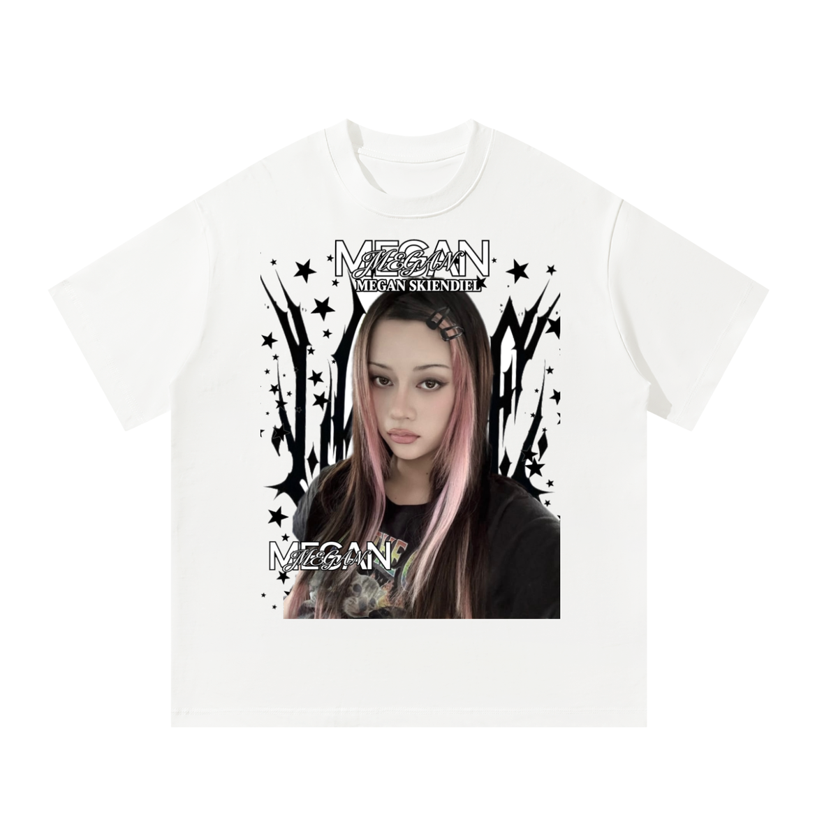 Megan Katseye White Graphic T-Shirt