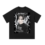 Jungwon Enhypen Black Graphic T-Shirt