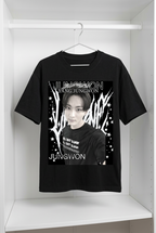 Jungwon Enhypen Black Graphic T-Shirt