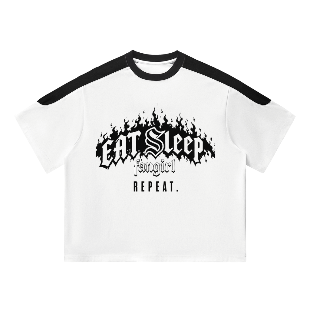eat sleep fangirl repeat (white)