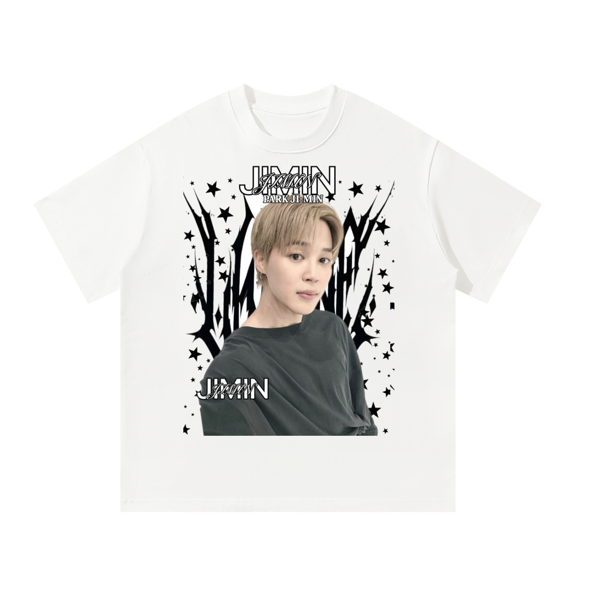 Jimin BTS White Graphic T-Shirt