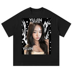 Yujin IVE Black Graphic T-Shirt
