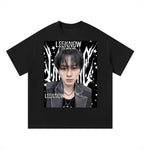Lee Know Stray Kids Black T-Shirt