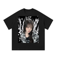 Liz IVE Black Graphic T-Shirt