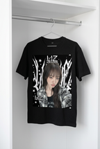 Liz IVE Black Graphic T-Shirt