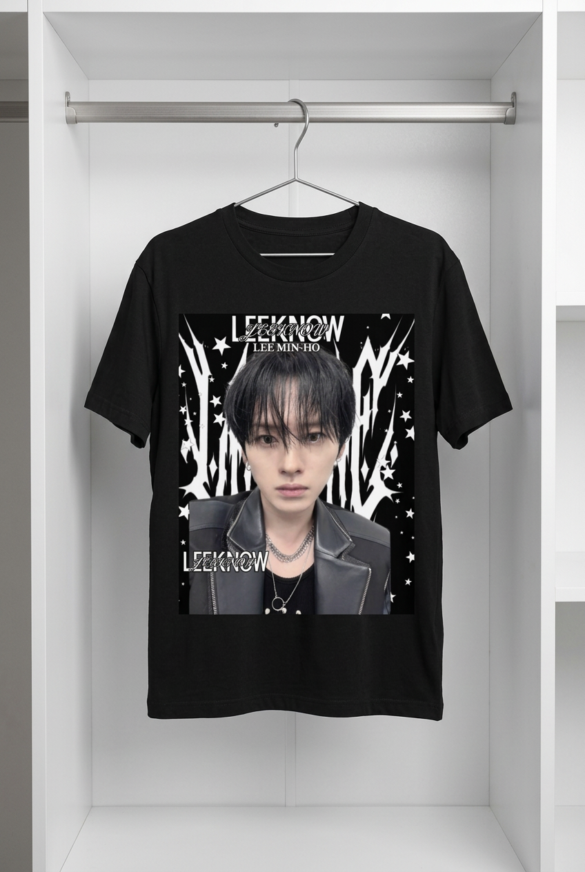 Lee Know Stray Kids Black T-Shirt