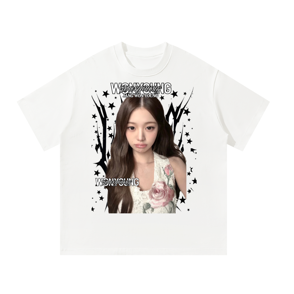 Wonyoung IVE White Graphic T-Shirt