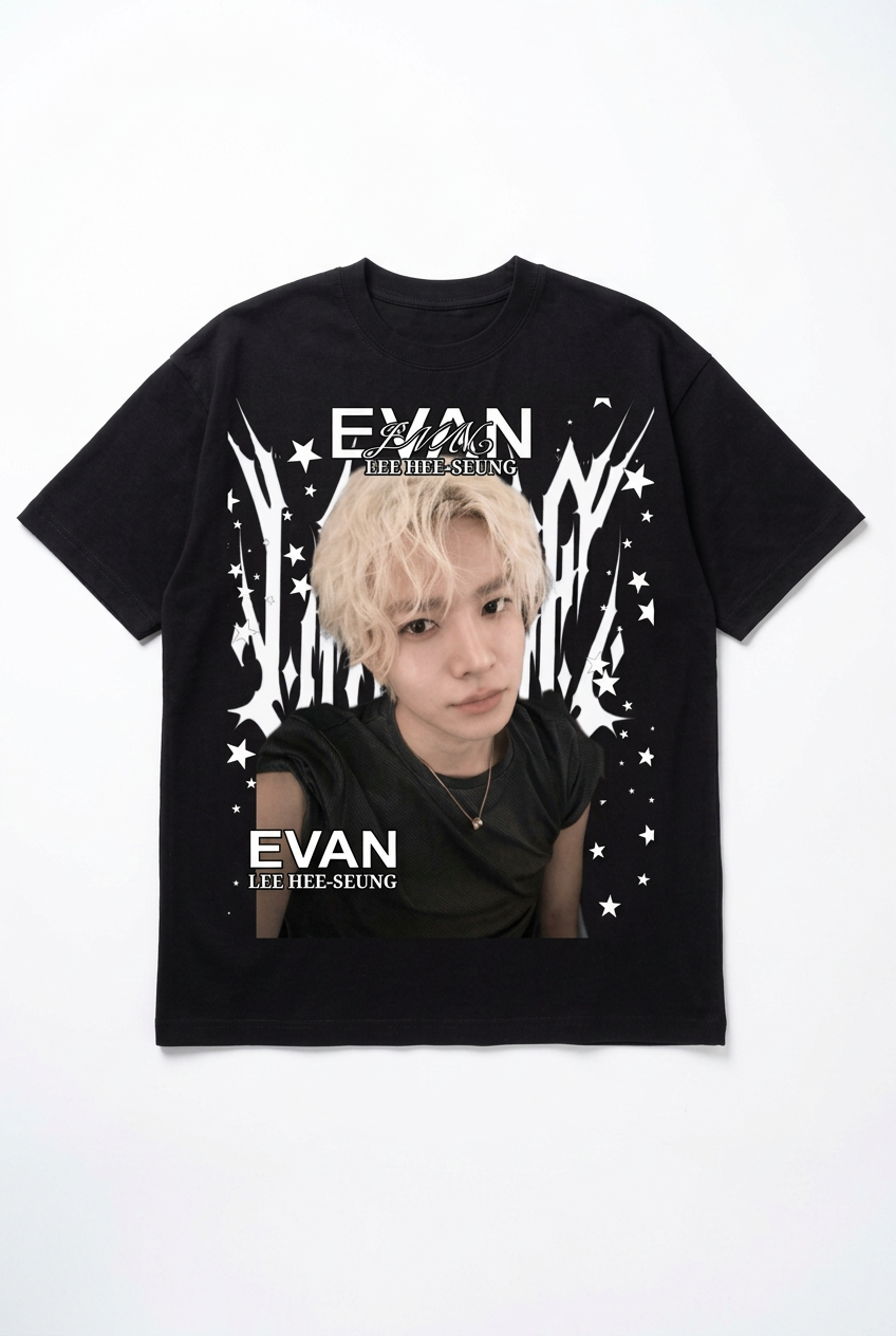Evan Black Graphic T-Shirt