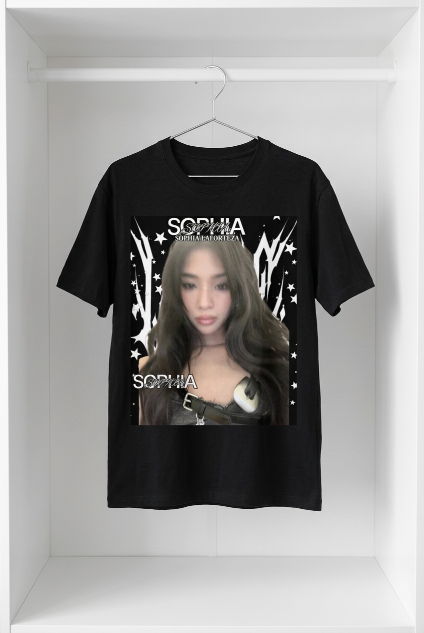 Sophia Katseye Black Graphic T-Shirt