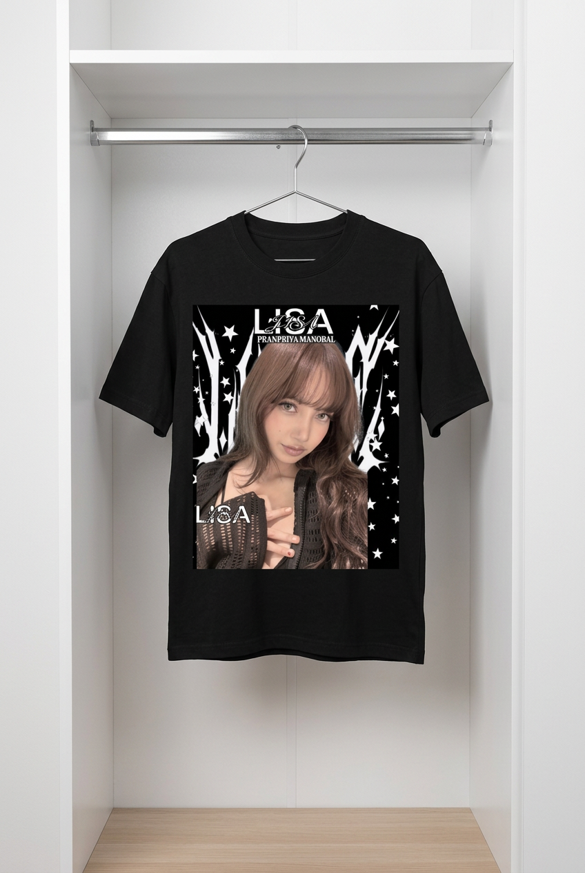 LISA Blackpink Black Graphic T-Shirt