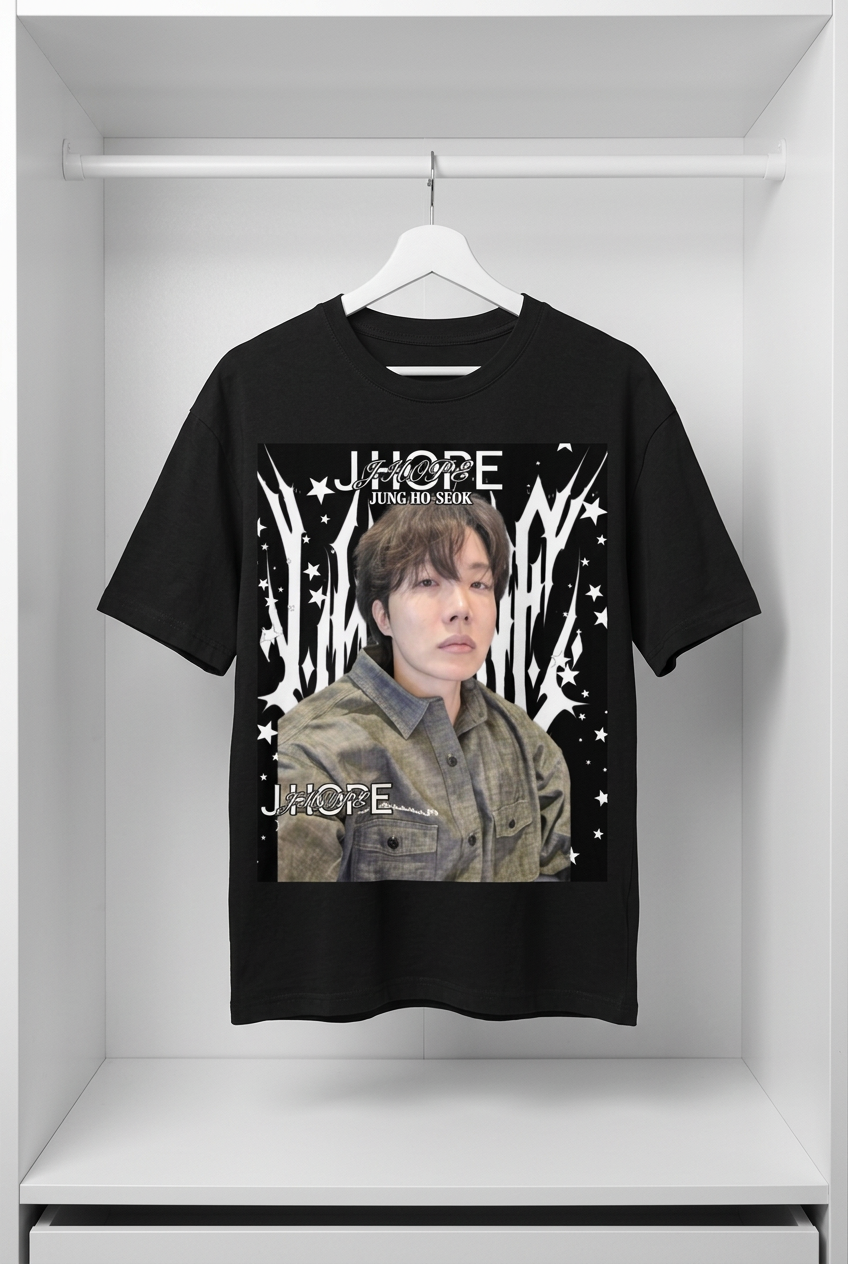 J Hope BTS Black Graphic T-Shirt