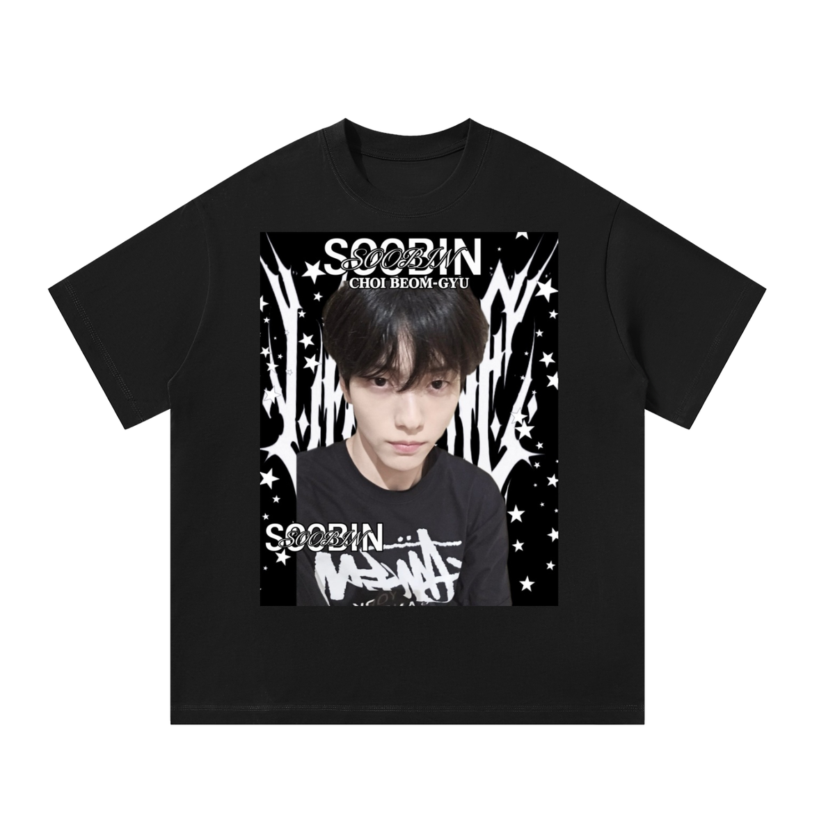Soobin TXT Black Graphic T-Shirt