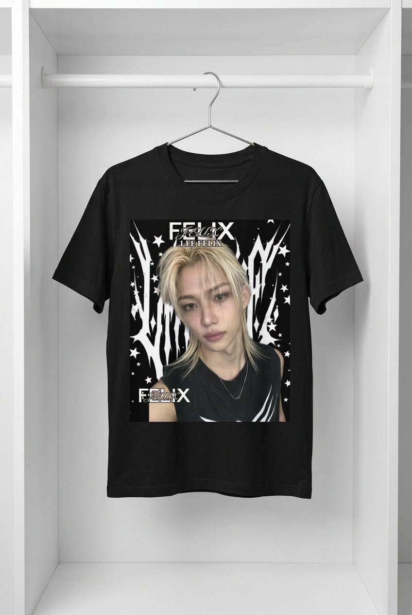 Felix  Stray Kids Black T-Shirt