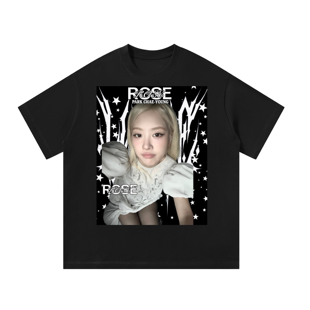 Rose Blackpink Black Graphic T-Shirt
