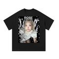 Rose Blackpink Black Graphic T-Shirt