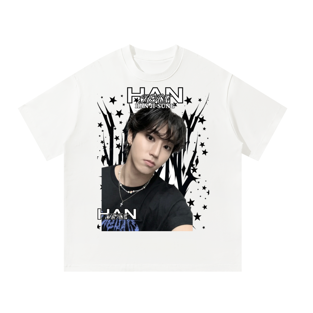 Han Stray Kids Graphic White T-Shirt