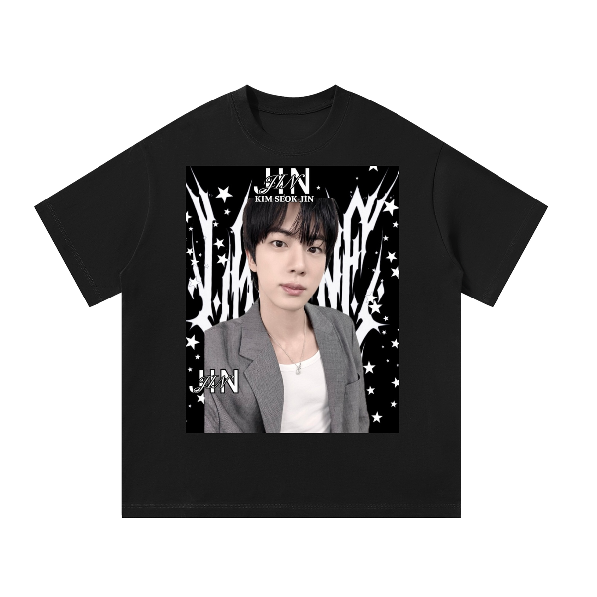 Jin BTS Black Graphic T-Shirt