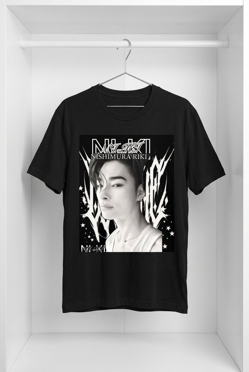 Ni-ki Enhypen Black Graphic T-Shirt